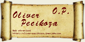 Oliver Pecikoza vizit kartica